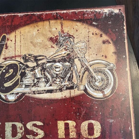 Vintage Motorcycle Adventure Tin Sign Wall Decor 16"x12.5" Retro Style - Picture 6 of 8